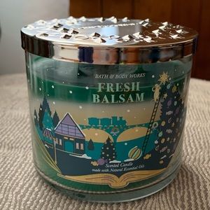 NWT Bath & Body Works 3-Wick Candle Fresh Balsam